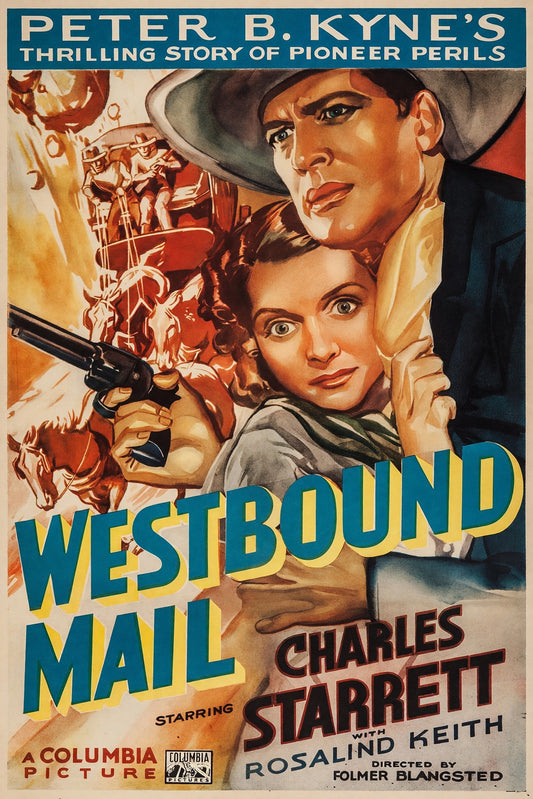 Westbound Mail 1937 Movie Poster – Vintage Western Film Art Wall Print
