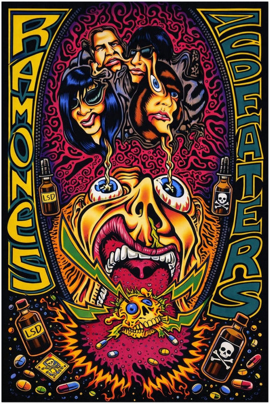 Ramones – Acid Eaters Album Art POSTER – Psychedelic Punk Rock Cover