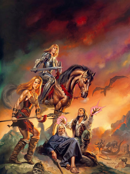Boris Vallejo Myth and Magic Book Cover Poster 2000 Wall Art Decor