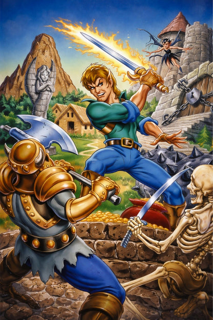 Landstalker Poster - 1992 Cover Art - Classic Action RPG Print