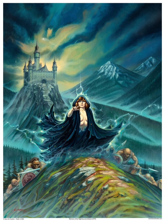 Larry Elmore Warriors of the Night Fantasy Art Poster Gothic Sorcery 1979