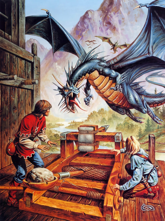 CLAW OF THE DRAGON BY CLYDE CALDWELL POSTER FANTASY WALLART VIBRANT