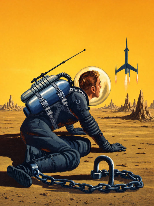 The Chained Man by Edward Valigursky 1955 Sci-Fi Poster Wall Art Decor