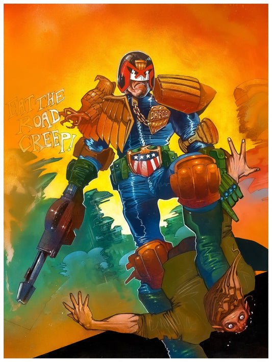 Judge Dredd Poster – Simon Bisley 1989 Cover Art – Comic Book Wall Print