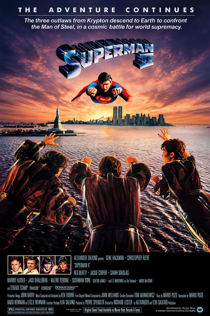 Superman II Movie Poster (1981) – Classic Sci-Fi Action Art Print Wall Art Decor