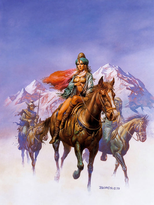 Boris Vallejo King's Daughter 1979 Fantasy Poster – Warrior Woman Wall Art Decor