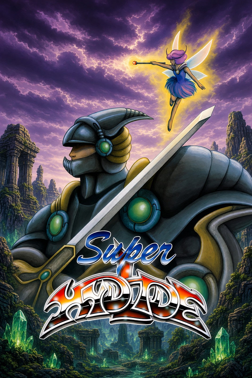 Super Hydlide Poster - Fantasy Action RPG Retro Game Art Wall Art Decor