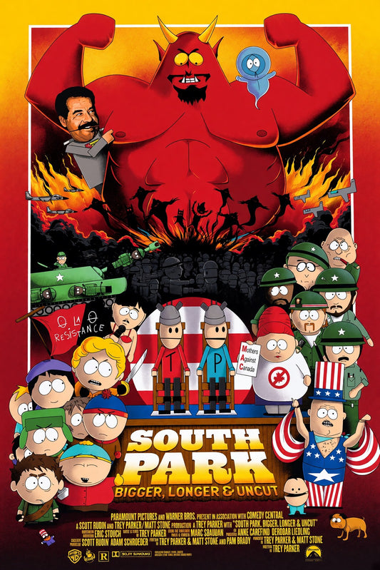 South Park: Bigger, Longer & Uncut Movie Poster 1999 Wall Art Decor
