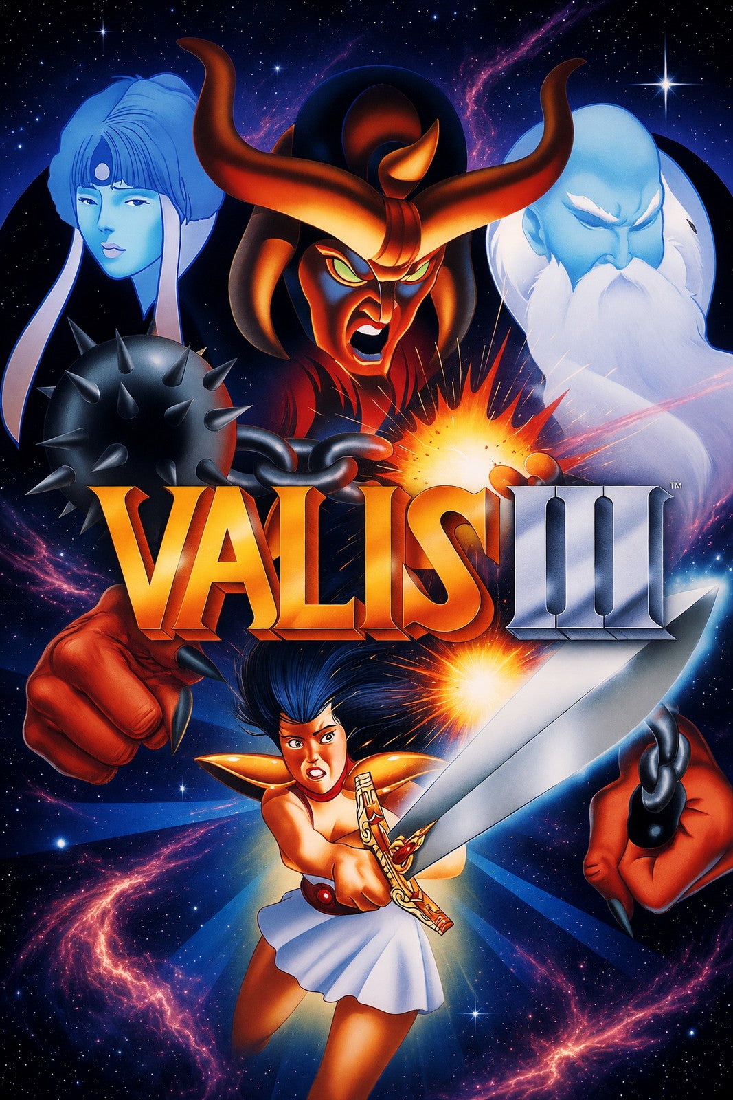 VALIS III Poster – Demon Warrior Fantasy Video Game Art Wall Art Decor