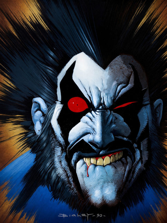 LOBO 001 BY SIMON BISLEY POSTER – DEMON ANTIHERO 1990 Wall Art Decor
