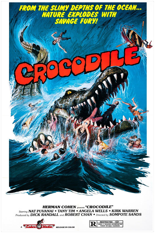 Crocodile 1979 Movie Poster – Giant Creature Horror Film Art Wall Art Decor