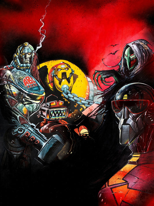 Simon Bisley 2000 AD ABC Warriors Poster – Epic Sci-Fi Robot Battle