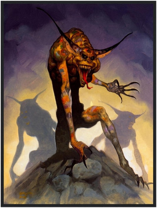 The Demon Horde by Gerald Brom (1991) - Framed Poster 24in x 32in