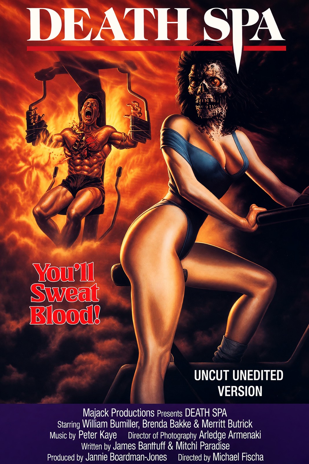 Death Spa 1988 Movie Poster – Horror Fitness Thriller Uncut Wall Art Decor