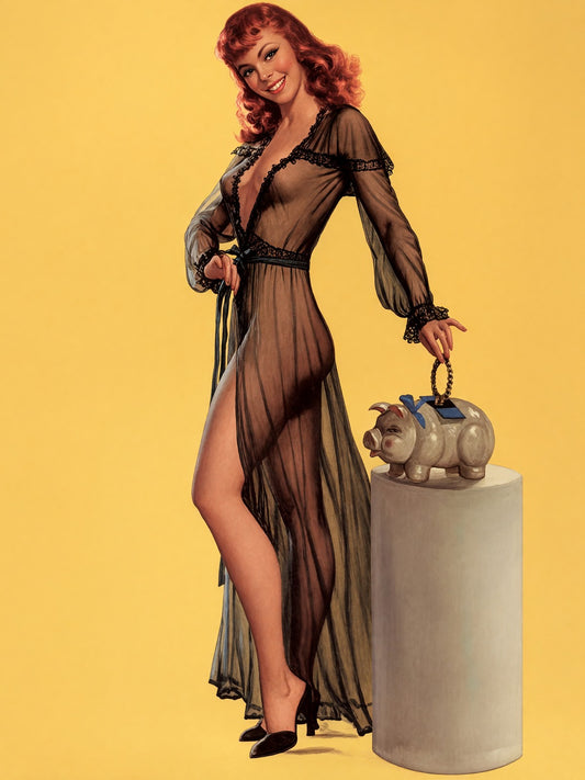 Arnold Armitage Social Security 1945 Vintage Poster – Pin-Up Woman