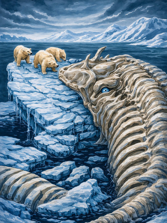 MAGIC THE GATHERING POSTER – POLAR KRAKEN FROZEN SEA MONSTER ART