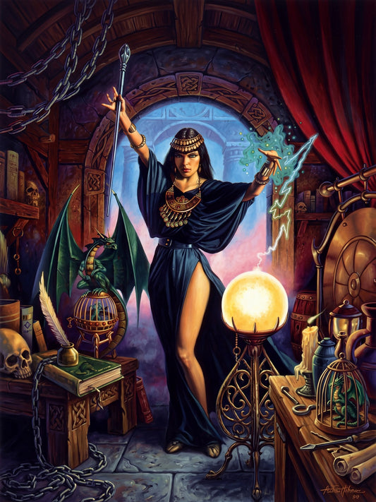 MARVELOUS MAGIC BY CLYDE CALDWELL POSTER D&D FANTASY WALLART DECOR