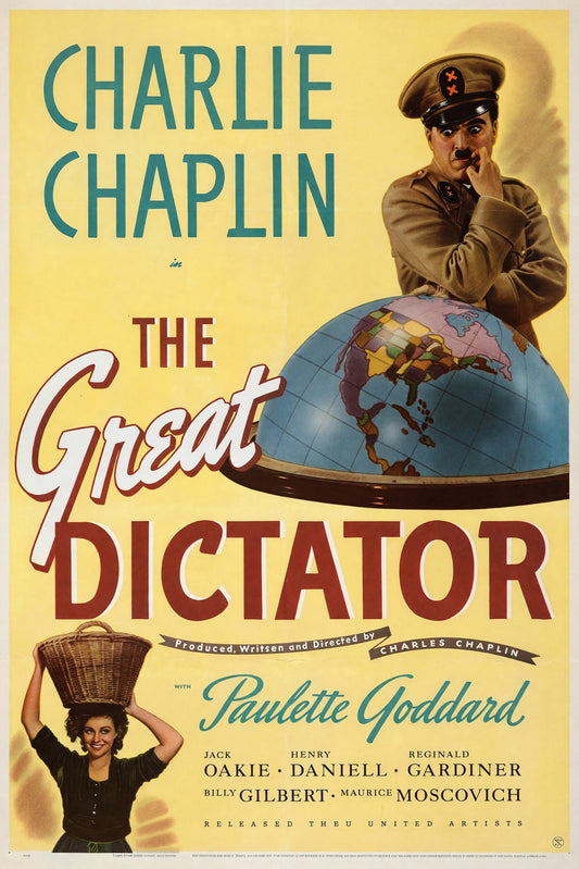 The Great Dictator Charlie Chaplin 1940 Movie Poster Wall Art Decor