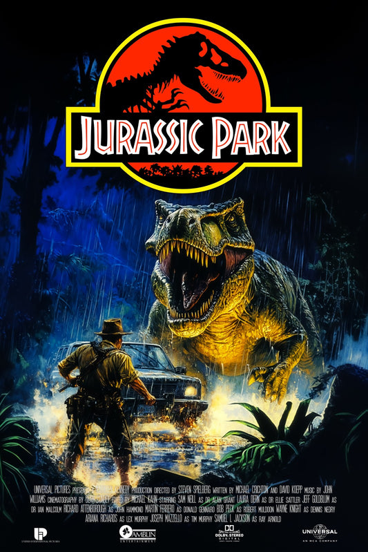 Jurassic Park Movie Poster – Universal (1993) - Custom Poster - Kore Art Studio