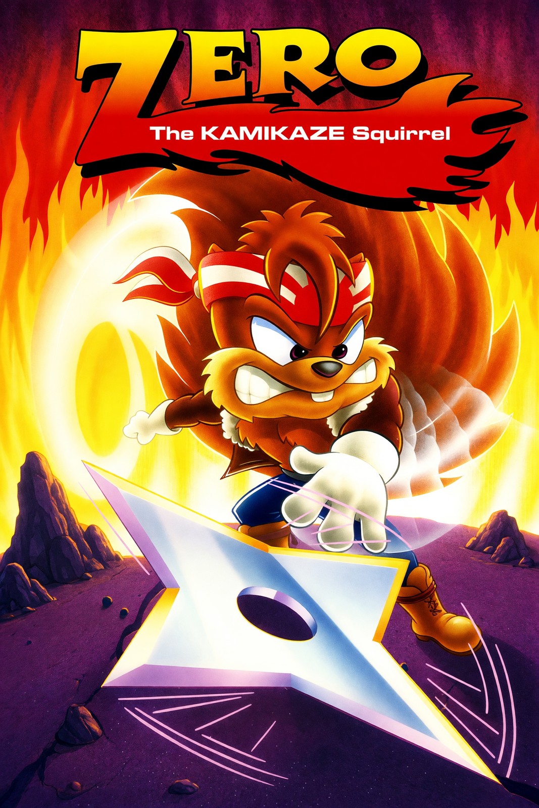 Zero The Kamikaze Squirrel Poster – Retro Video Game Art Wall Art Decor