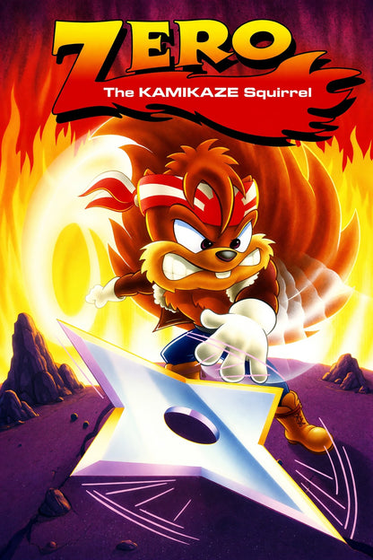 Zero The Kamikaze Squirrel Poster – Retro Video Game Art Wall Art Decor