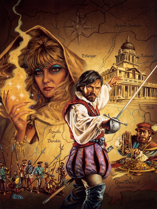 REPUBLIC OF DAROKIN BY CLYDE CALDWELL POSTER D&D FANTASY WALLART VIBRANT