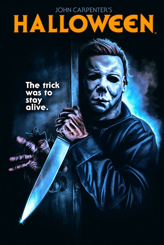 Halloween 1978 Movie Poster – Michael Myers Knife Horror Film Wall Art Decor