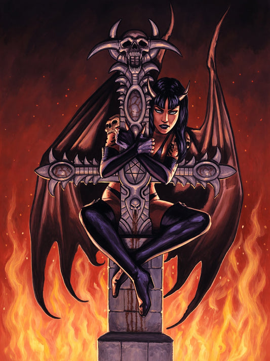 Succubus by Dorian Cleavenger Poster – Dark Fantasy Demon Woman 2000