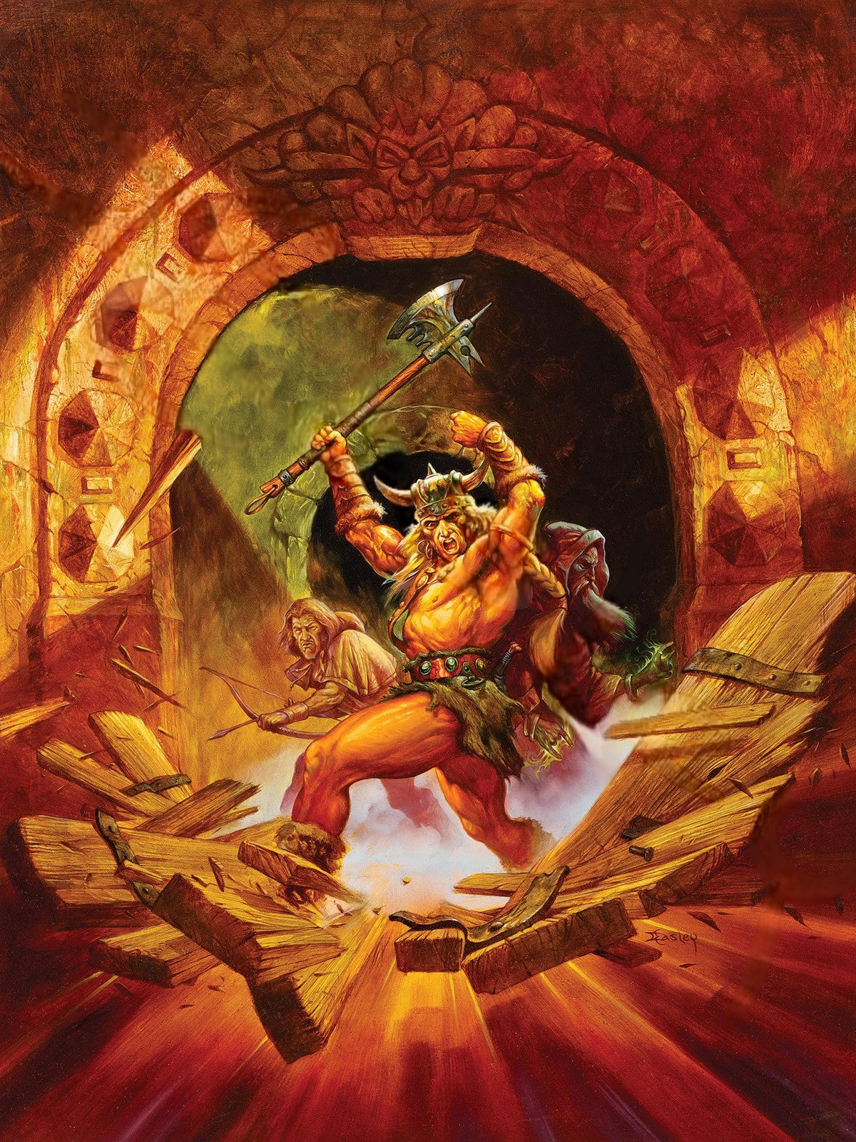 Jeff Easley Player's Handbook Poster 1995 – D&D Fantasy Warrior Art