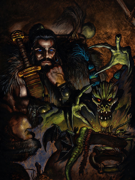 SIMON BISLEY SLÁINE: THE HORNED GOD POSTER 1989 Wall Art Decor