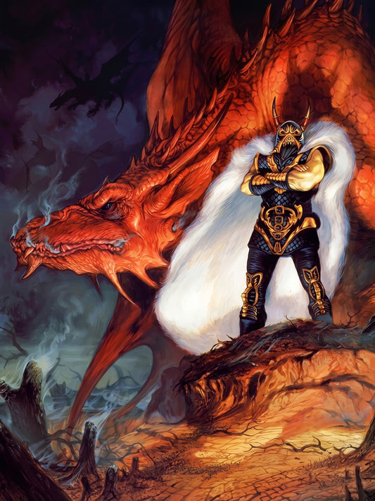Verminaard by Jeff Easley 1984 Poster – Fantasy Dragon Warrior Wall Art Decor