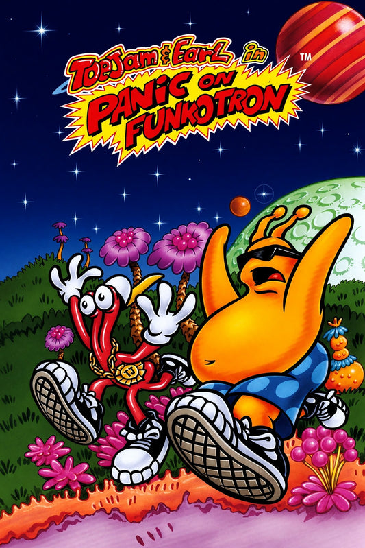ToeJam & Earl Panic on Funkotron Poster - Retro Game Art Wall Art Decor