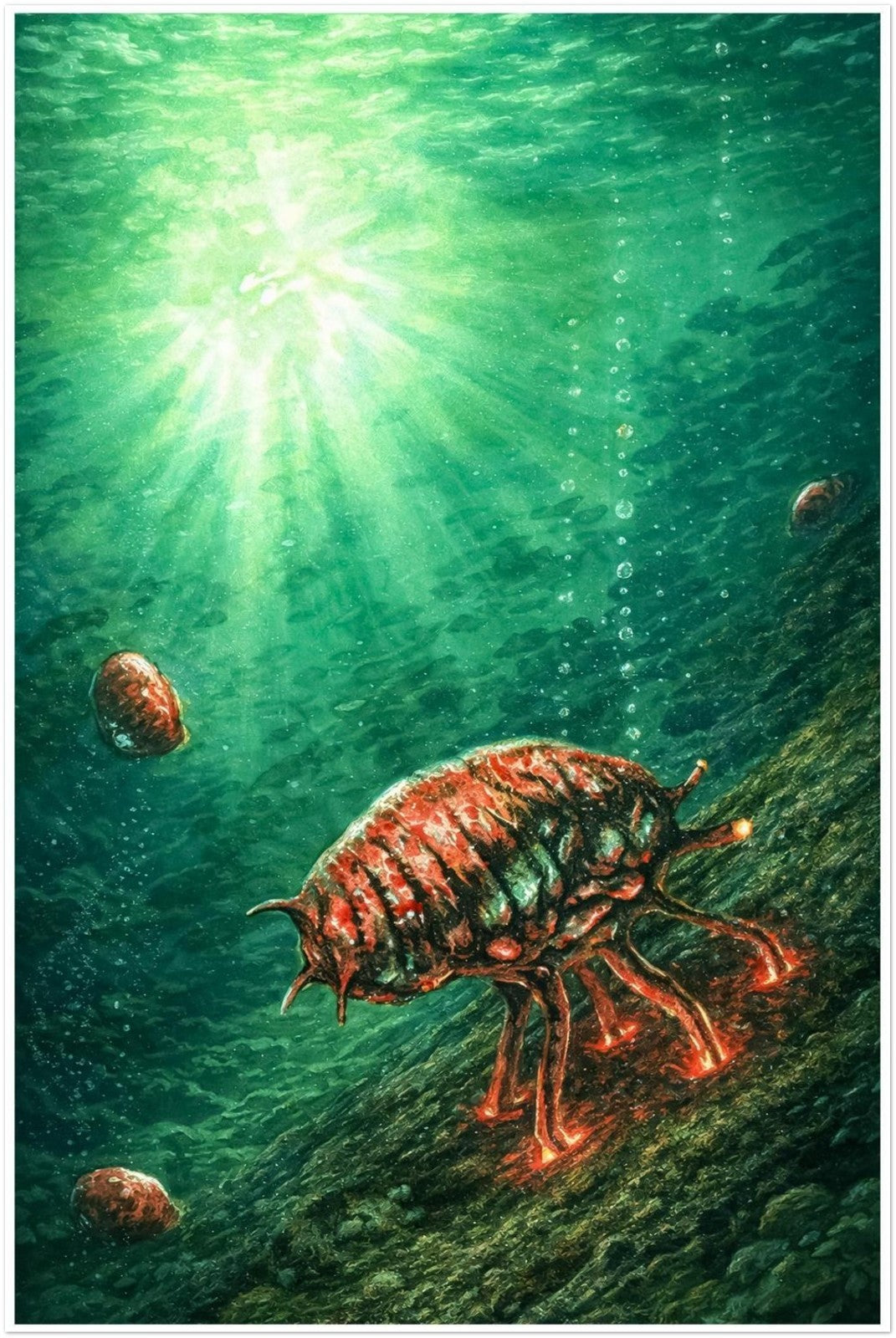 MAGIC THE GATHERING POSTER – MANA DRAIN CARD ART WITH DEEP SEA CREATURE