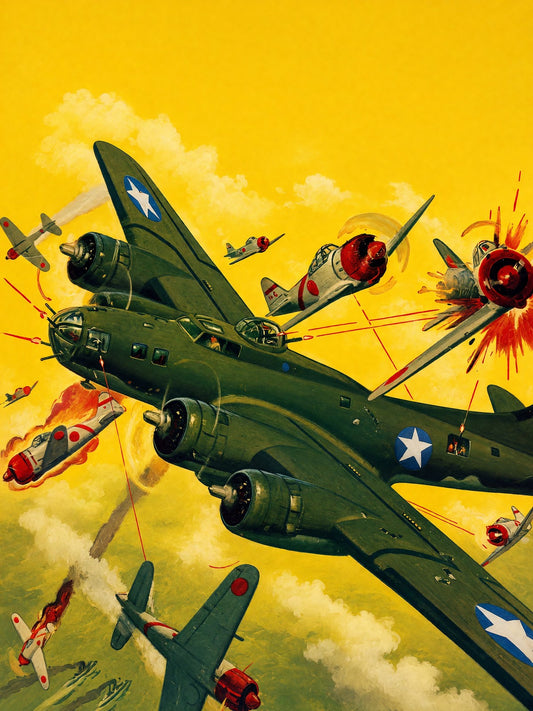 Rudolph Belarski Army-Navy Flying Stories Fall 1943 Poster Wall Art Decor