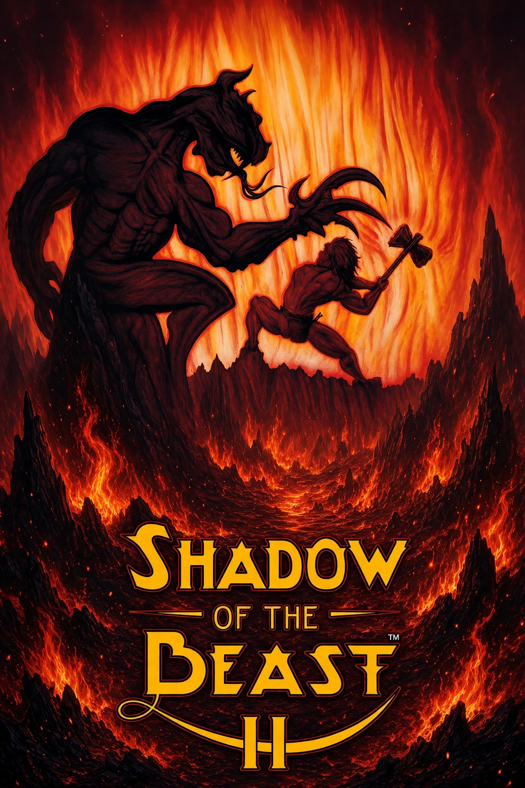 Shadow of the Beast II Poster – Demon Beast Fantasy Art Wall Art Decor