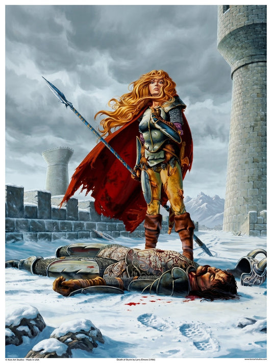Death of Sturm - Dragonlance Chronicles Series by Larry Elmore (1986)