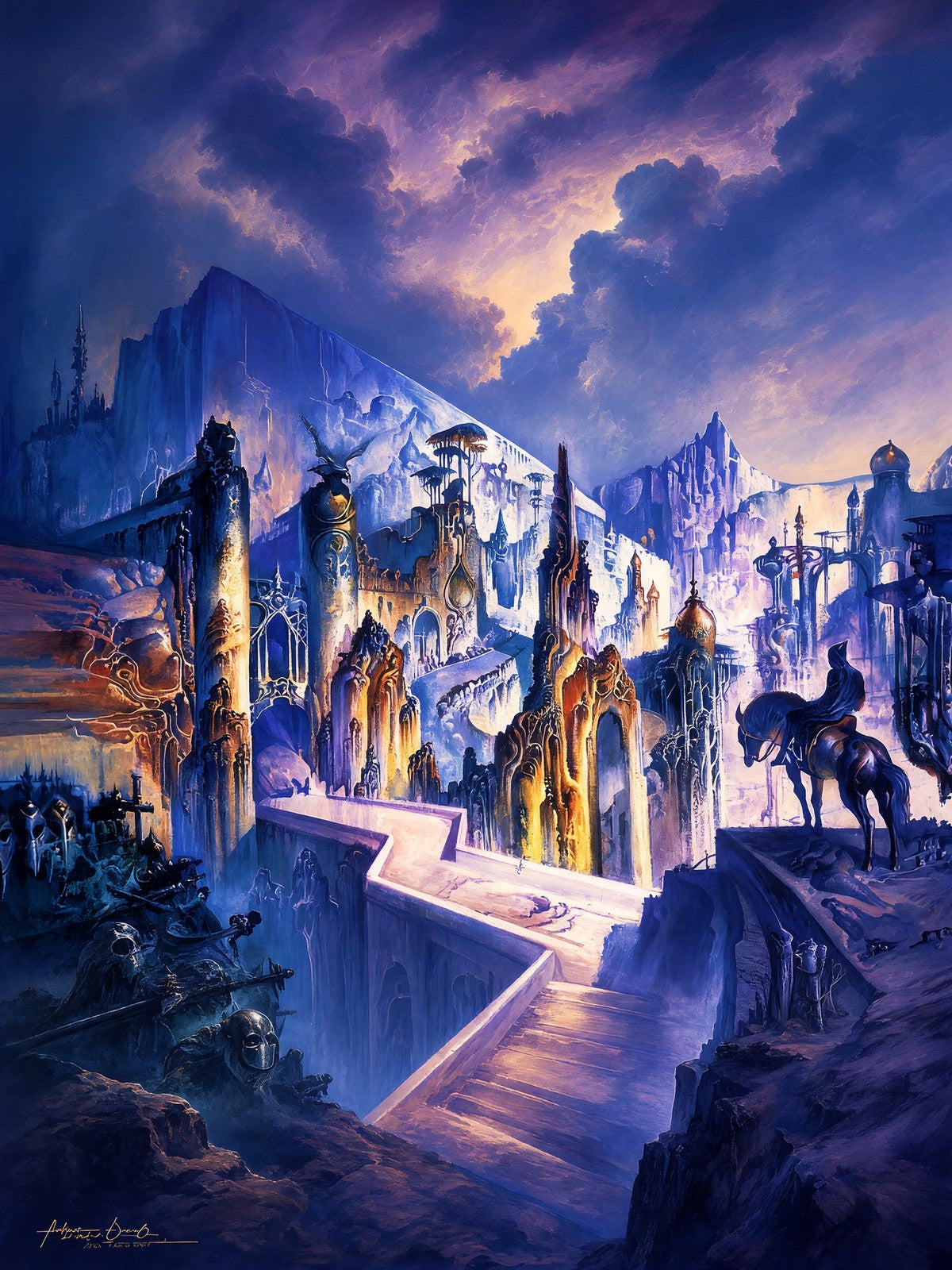 Bruce Pennington The Citadel of the Autarch 1983 Poster Wall Art Decor