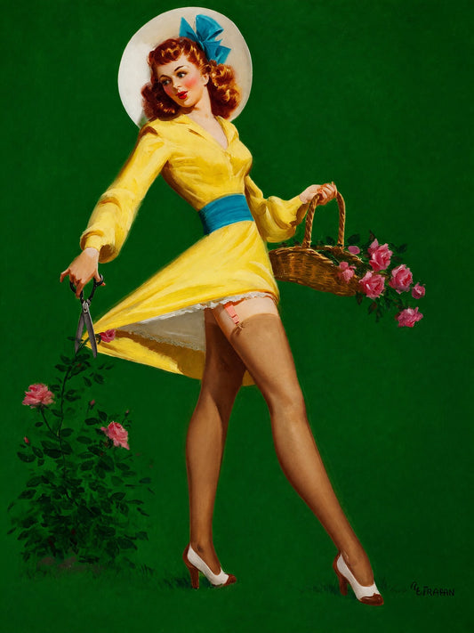 Art Frahm Nipped in the Bud 1958 Poster – Vintage Pin-Up Wall Art Decor