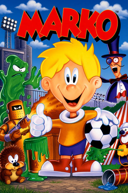 Marko's Magic Football Poster - Retro Platformer Game Art Wall Art Decor