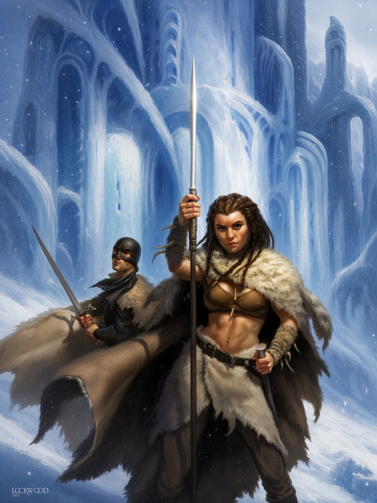 The Ancient Poster – Warrior Woman in Snow by Todd Lockwood Fantasy Art 2007