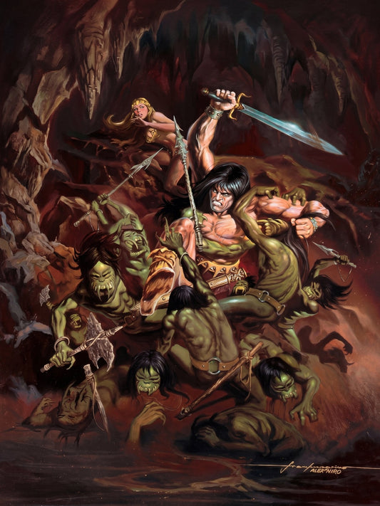 Alex Nino Conan the Barbarian Savage Sword #6 Cover Poster 1975 Wall Art Decor