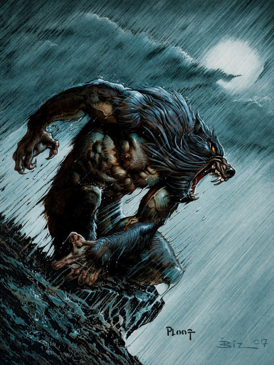 SIMON BISLEY THICKER THAN BLOOD #1 POSTER – DARK WEREWOLF COVER ART 2007