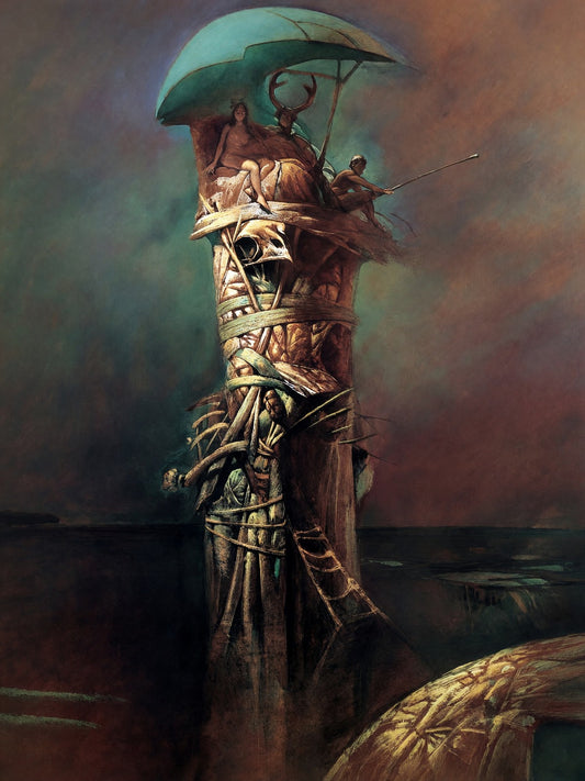 The Barley Tower by Bruce Pennington 2025 Poster – Fantasy Art Wall Art Decor