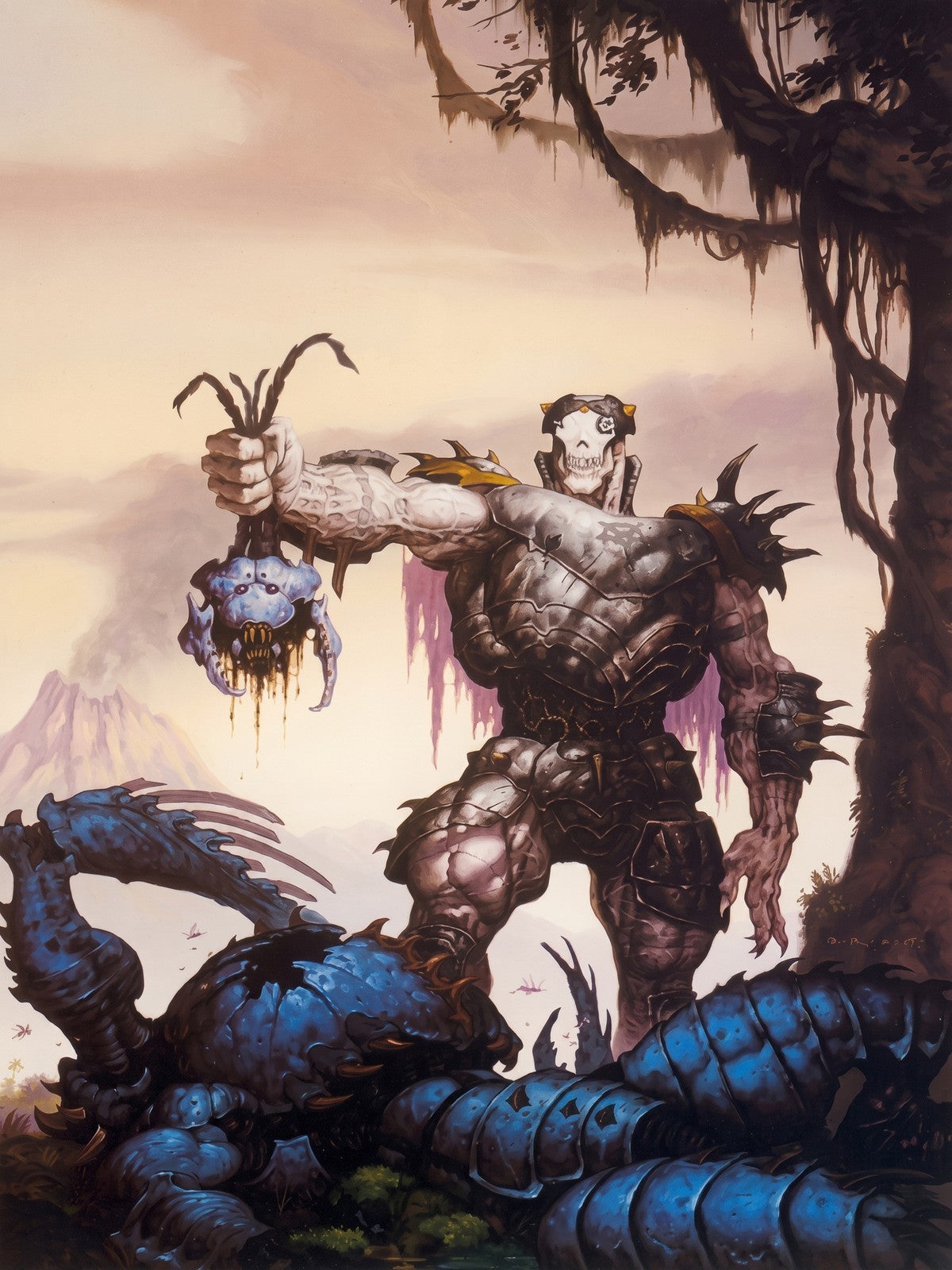 Gerald Brom Anti-Monster Poster 1994 – Dark Fantasy Art Wall Art Decor