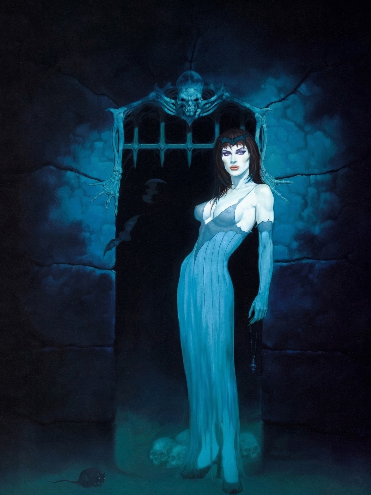 Gerald Brom Allure of Damnation 1997 Poster – Gothic Fantasy Woman