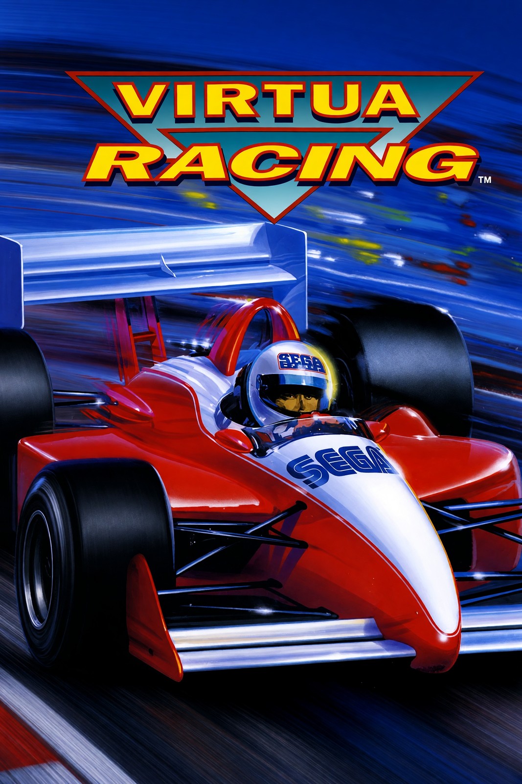Virtua Racing Poster – Formula Race Car Driver 1992 Wall Art Decor