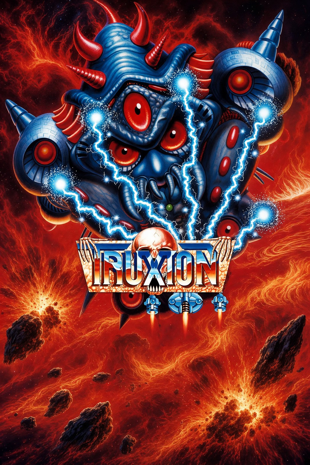 Truxton Poster - Arcade Shoot Em Up Retro Game Cover Art Wall Art Decor