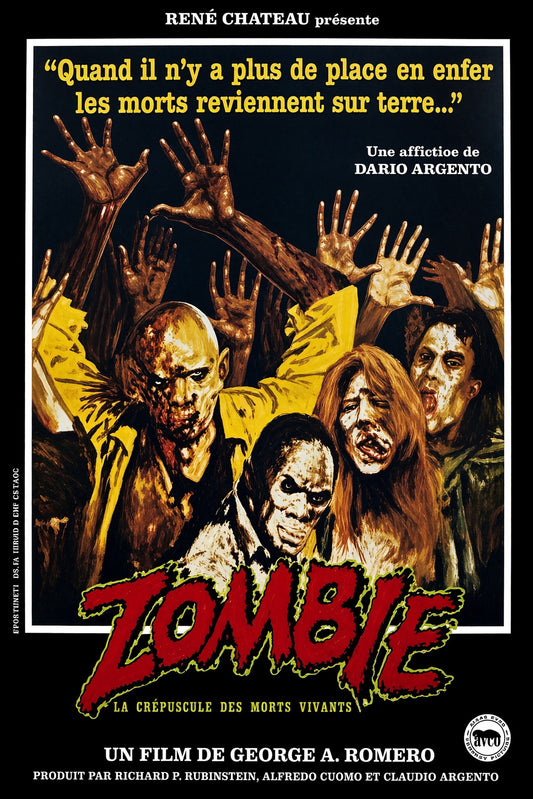 ZOMBIE 1983 MOVIE POSTER – GEORGE A. ROMERO HORROR FILM ART Wall Art Decor
