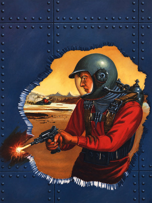 Edward Valigursky Beyond the Steel Wall Poster 1955 Sci-Fi Wall Art Decor