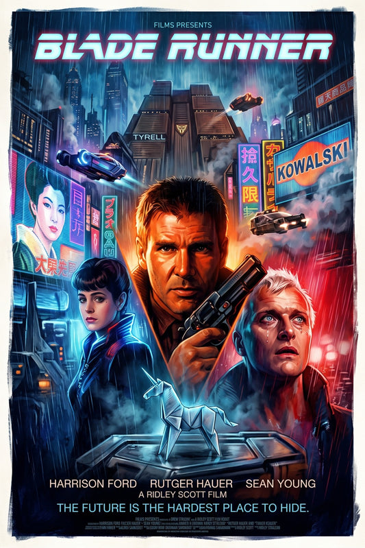 BLADE RUNNER Custom Poster - Sci-Fi Neo-Noir Classic Film Art Wall Art Decor